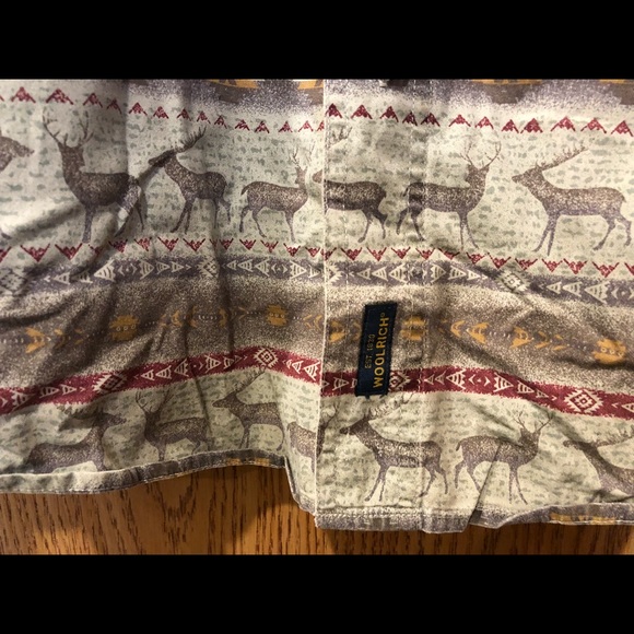 Rare Woolrich Deer Button Down Shirt Top XL - Picture 3 of 6